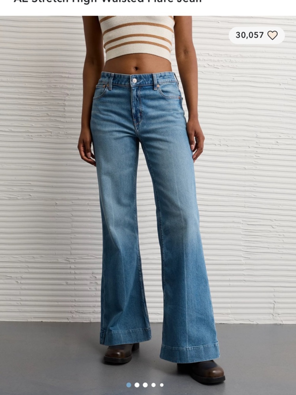 High-Rise Flare Jeans in Light Blue